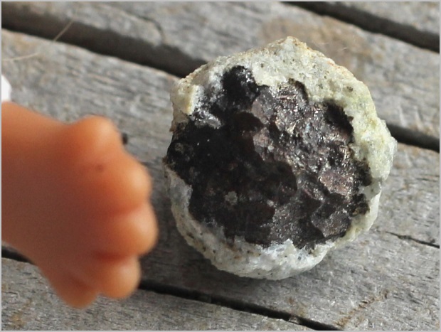 福井県福井市 [赤谷鉱山] (鉱物採集138回 金平糖石、輝安鉱、黄鉄鉱