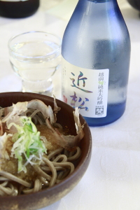 おろしそばと日本酒