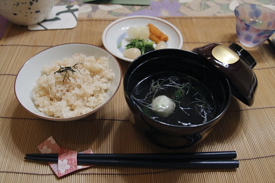 ご飯と吸い物
