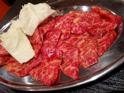 焼肉祭りの和牛カルビ