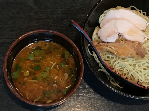 菜香@上野 スパイシーエビつけ麺