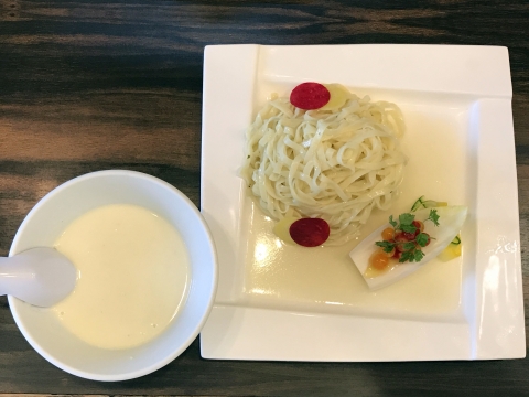 稲荷屋@稲荷町 7〜8月限定 貝のジュと野菜のポタージュ