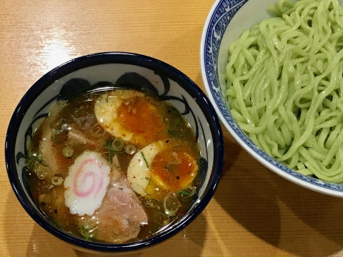 青葉@御徒町 特製つけめん ずんだ風新太麺