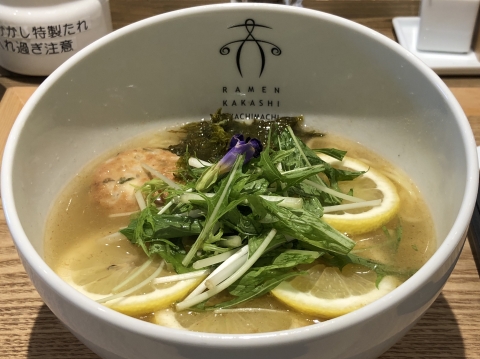 案山子@御徒町 レモンラーメン