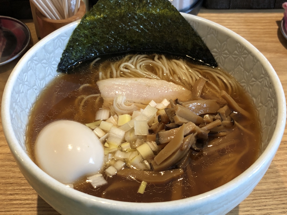 麺屋薫堂＠仲御徒町　味玉あごだし醤油らーめん