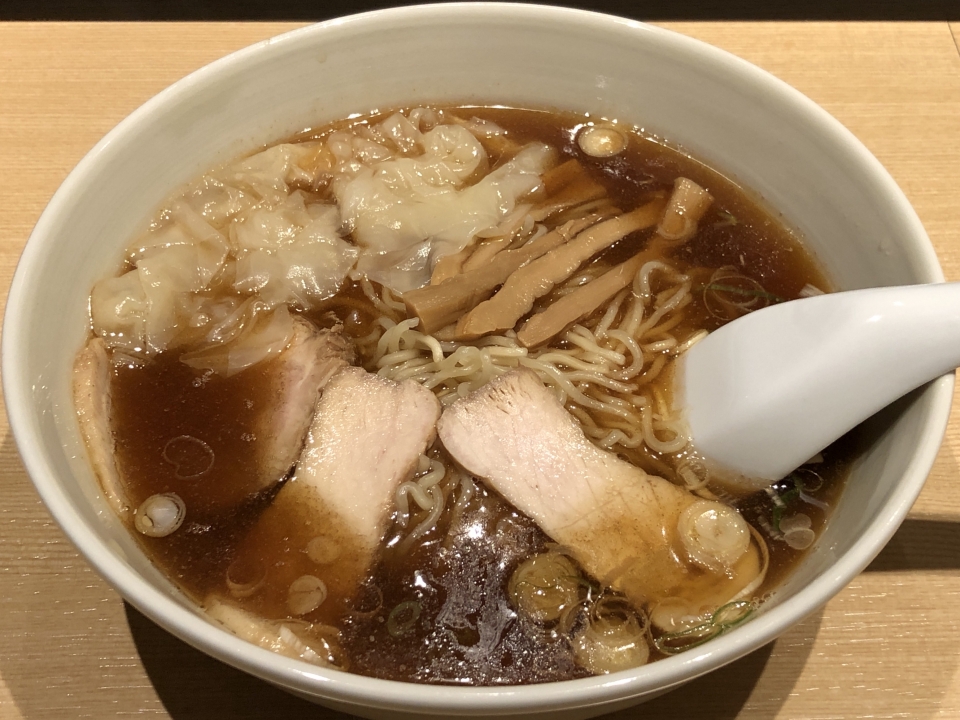 大勝軒@笹塚 中華麺(小)+ワンタン