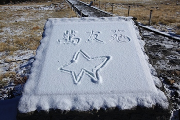 萬友苑の爪あと