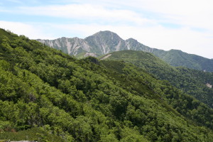 仙塩尾根から塩見岳