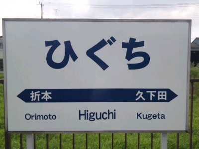 真岡鉄道ひぐち駅