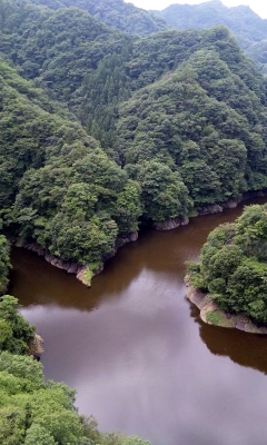 竜神大吊橋 ダム湖