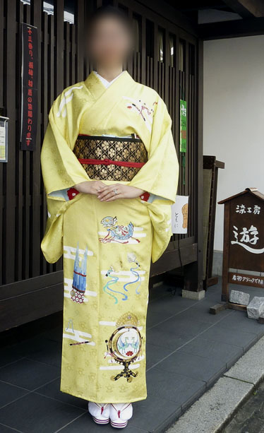 博多織八寸名古屋帯 変受「黒穂間道」 グレーブルー 雅楽 楽器