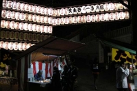 入口は提灯が飾られ明るい放生寺様