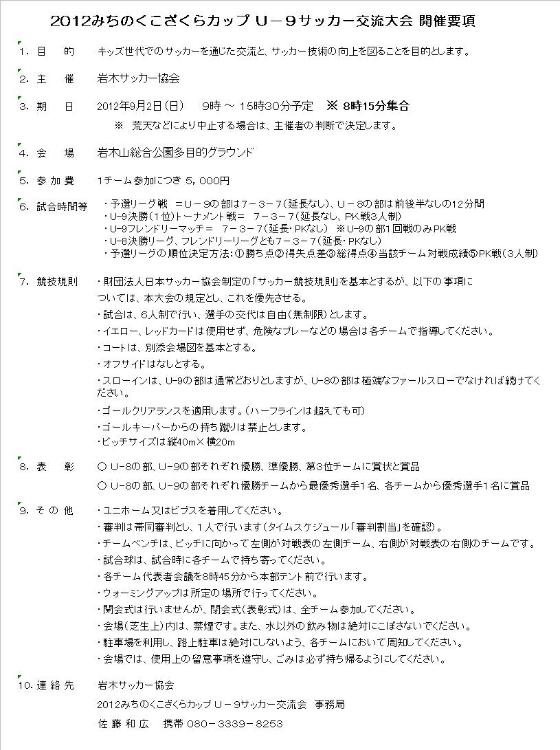 2012みちのくこざくらカップU-９サッカー交流大会 | OFFSIDE!BLOG