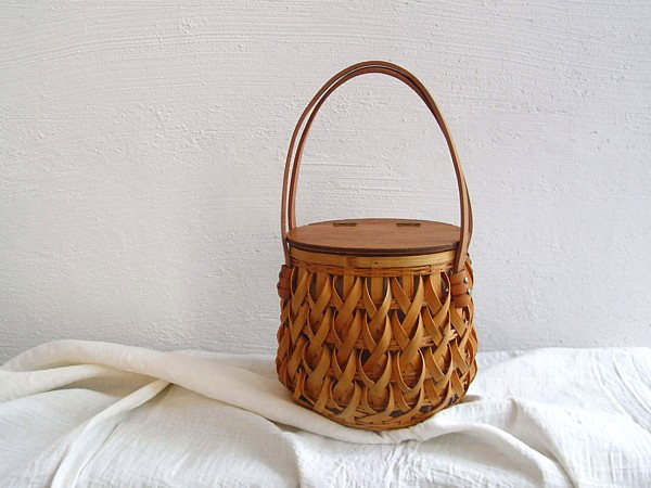 vintage wicker handbag かごバッグ