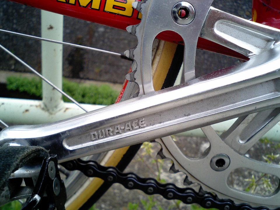 特注品！！シマノデュラエースピストチェーンリング FC-7600(タフラム処理)