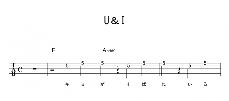 U I 放課後ティータイム けいおん ギターtab譜 ﾒﾛﾃﾞｨ ｺｰﾄﾞ ギターワサビトscore