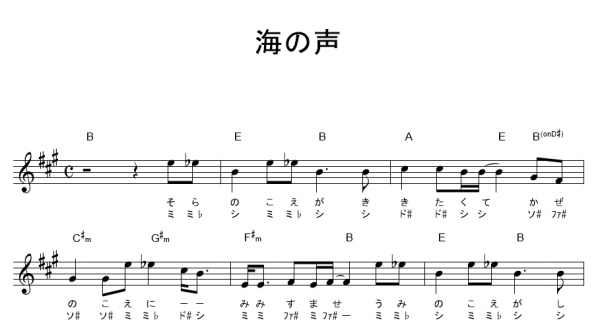 ギター 楽譜 無料 海の声