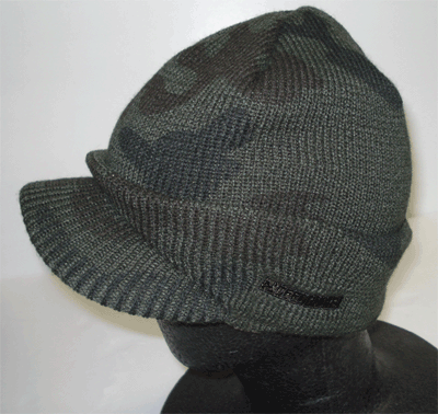 つば付きニットCAP/グリンカモ