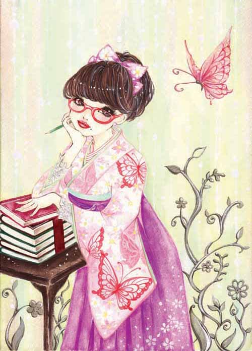 季節イラスト「ひととき」