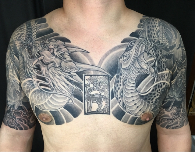 龍 蛇 牡丹 花札 H2o Tattoo Blog