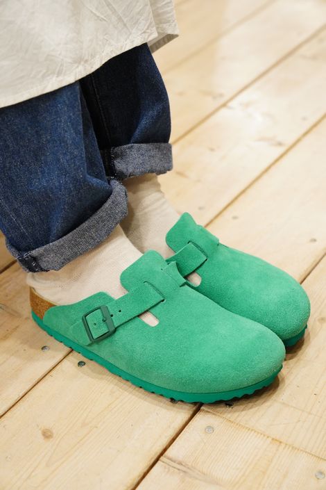 未着用品】 Birkenstock Boston bold green 38 ボストン - 靴