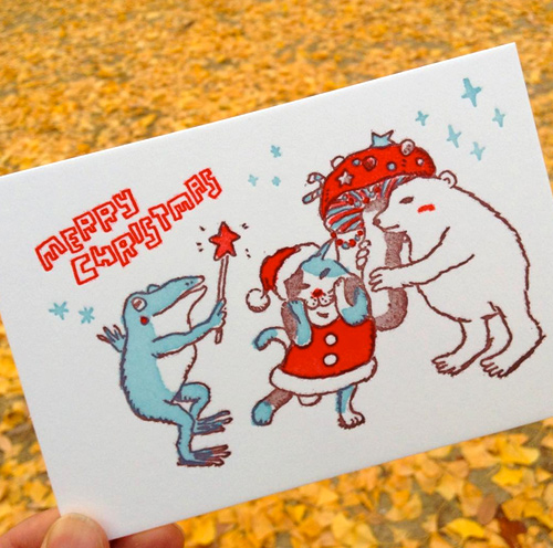 活版印刷クリスマスカード