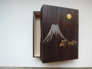 桐箱 松 山 月 蒔絵 内白木