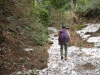 登山道が悪雪で
