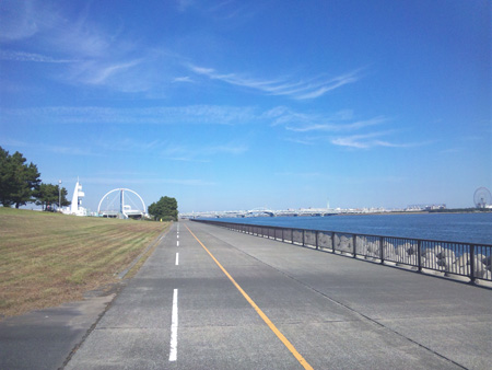126 お台場周回練習、若州海浜公園サイクリングロード