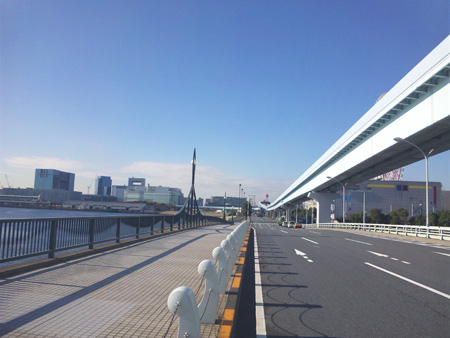 104 お台場周回練習、若州海浜公園サイクリングロード