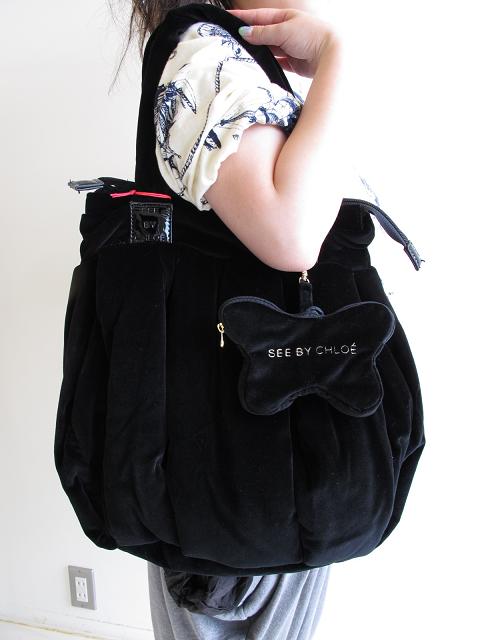 SEE BY CHLOE(シーバイクロエ) MATINA ベルベットバッグ
