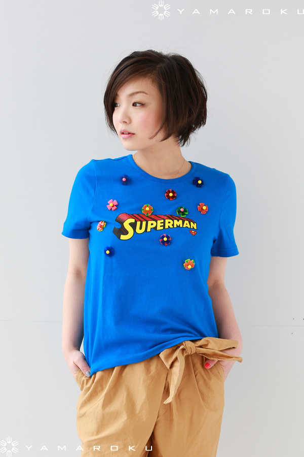 MUVEIL（ミュベール）スーパーマンTシャツ、リボンサブリナパンツ ...