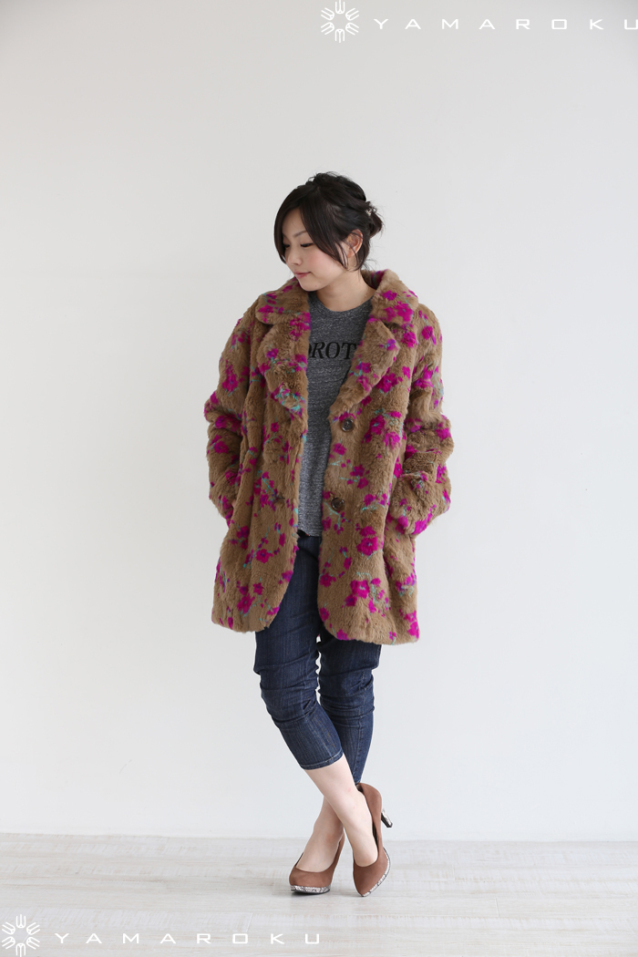 本日まで　レア希少商品　beams MUVEIL 花柄コート　グリーン 本日まで レア希少商品 beams MUVEIL 花柄コート グリーン - メルカリ