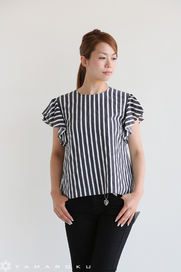 SACRA（サクラ）THICK LINE フリルブラウス！！ | YAMAROKU New Arrival