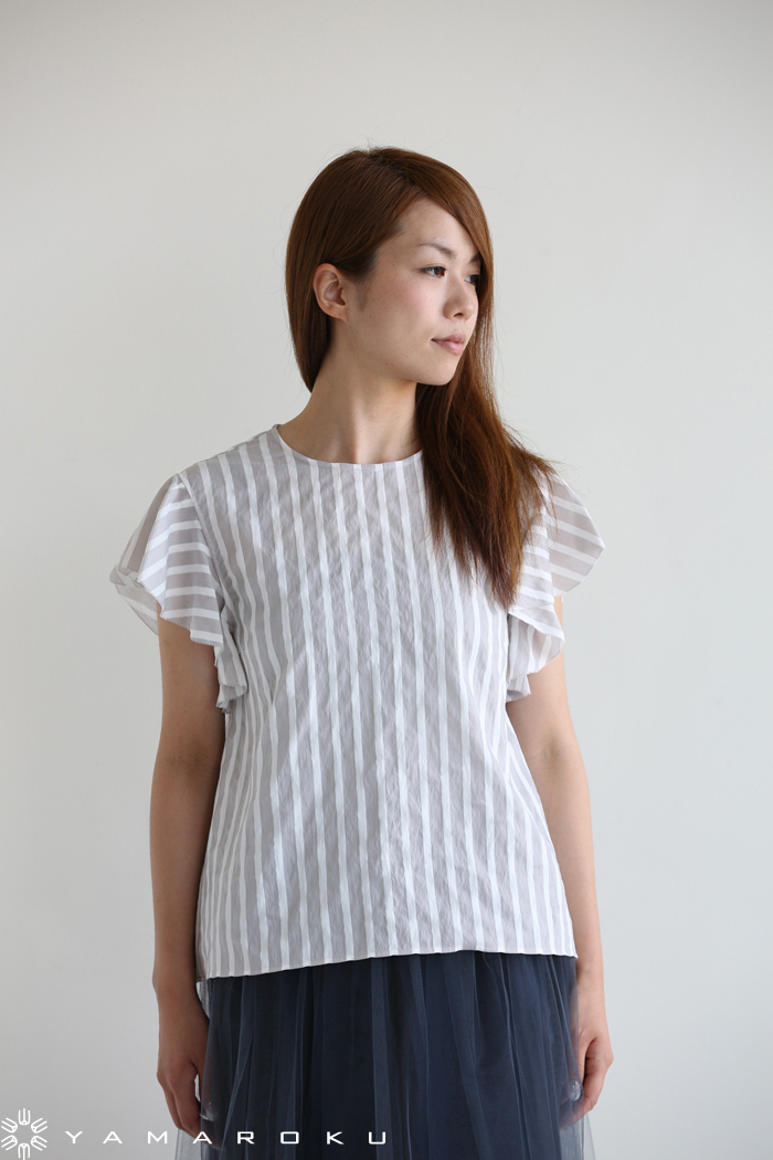SACRA（サクラ）THICK LINE フリルブラウス！！ | YAMAROKU New Arrival