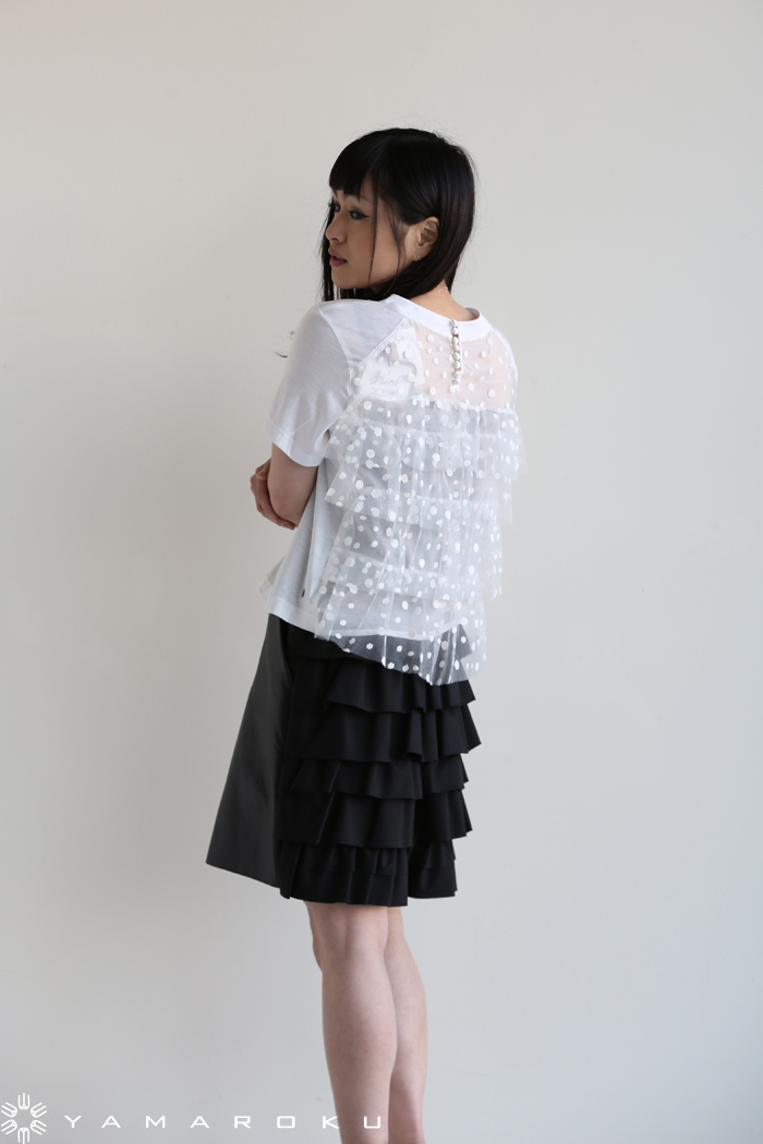 MUVEIL ミュベール ドットフリル刺繍Tシャツ MUVEIL ミュベール ドットフリル刺繍Tシャツ - メルカリ