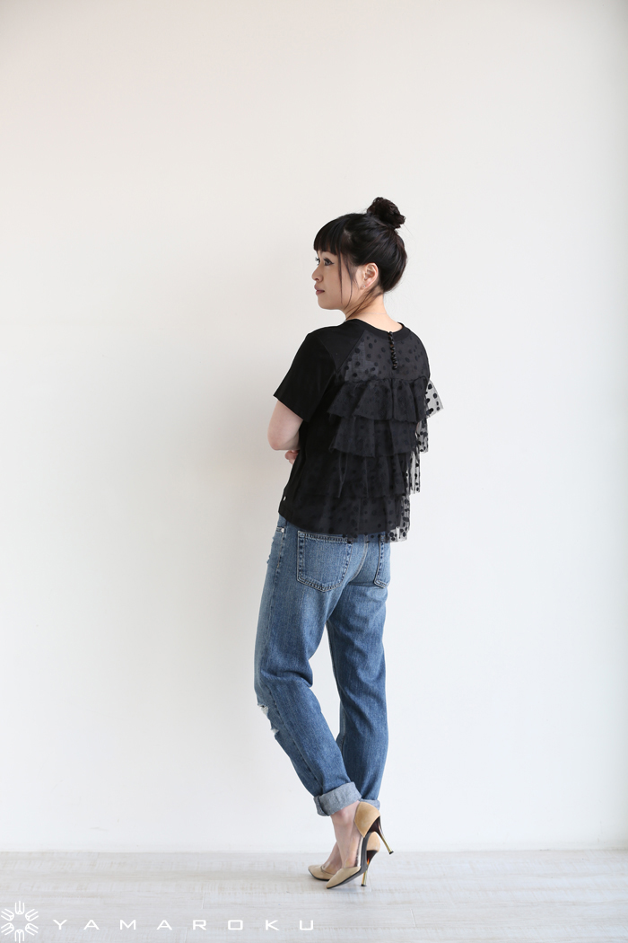 MUVEIL ミュベール ドットフリル刺繍Tシャツ MUVEIL ミュベール ドットフリル刺繍Tシャツ - メルカリ