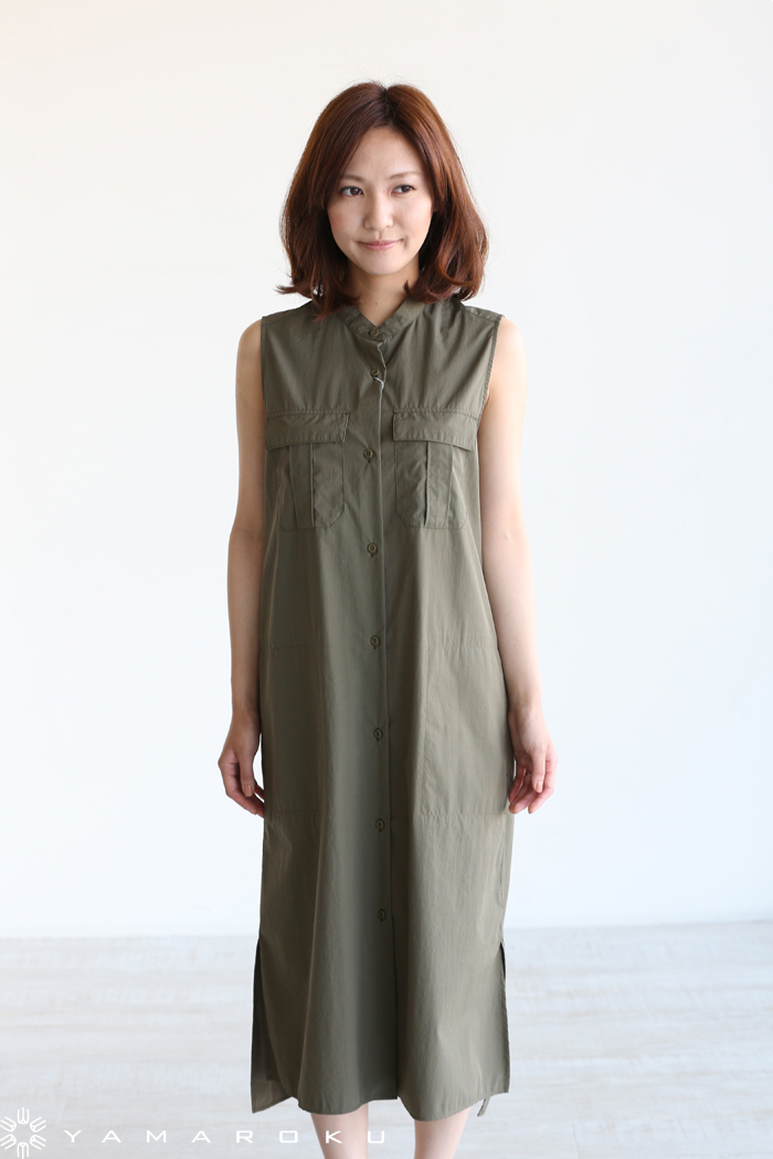 マカフィー 美品 SUPIMA COTTON NYLON サファリシャツドレス TOMORROWLAND MACPHEE（マカフィ）SUPIMA COTTON NYLON サファリ