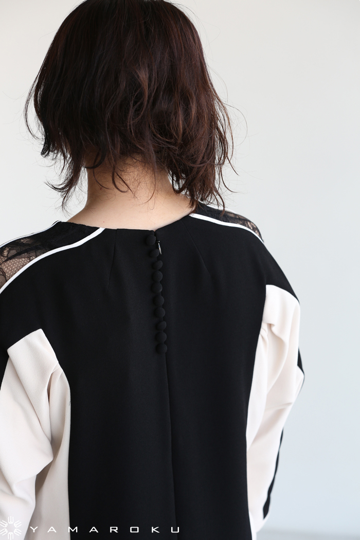 mame 2015ss ワンピース mame（マメ）袖レース切替えワンピース | YAMAROKU New Arrival