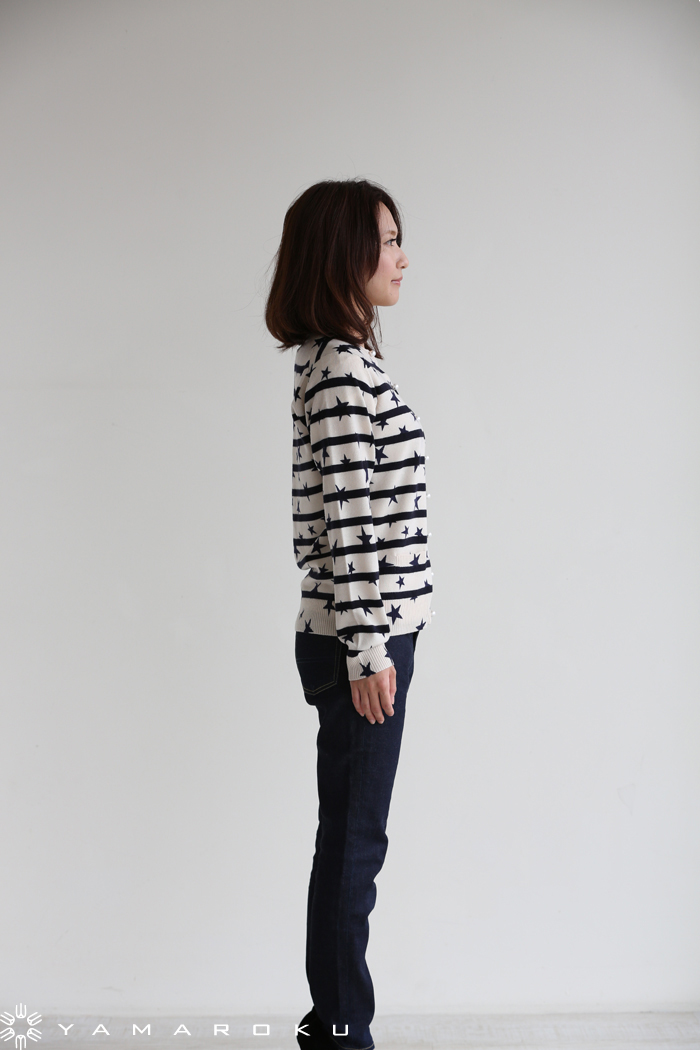 MUVEIL】 プリーツカラーカーディガン トップス White