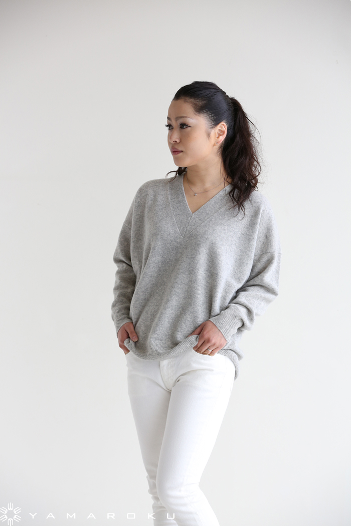 TOMORROWLAND MACPHEE(マカフィ) LAMBS CASHMERE Vネックプルオーバー