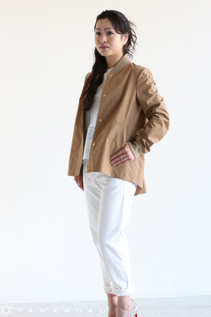 MUVEIL WORK（ミュベールワーク）バックフレアヘムブルゾン、ブック  
