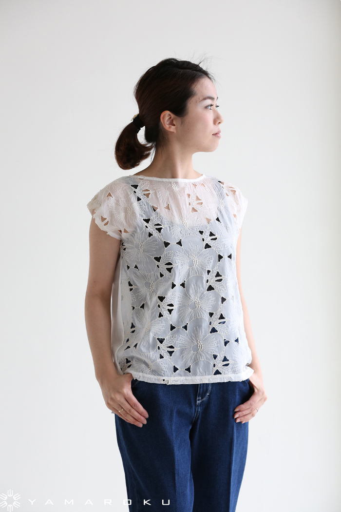 muller of yoshiokubo(ミュラーオブヨシオクボ) Floral chiffon T