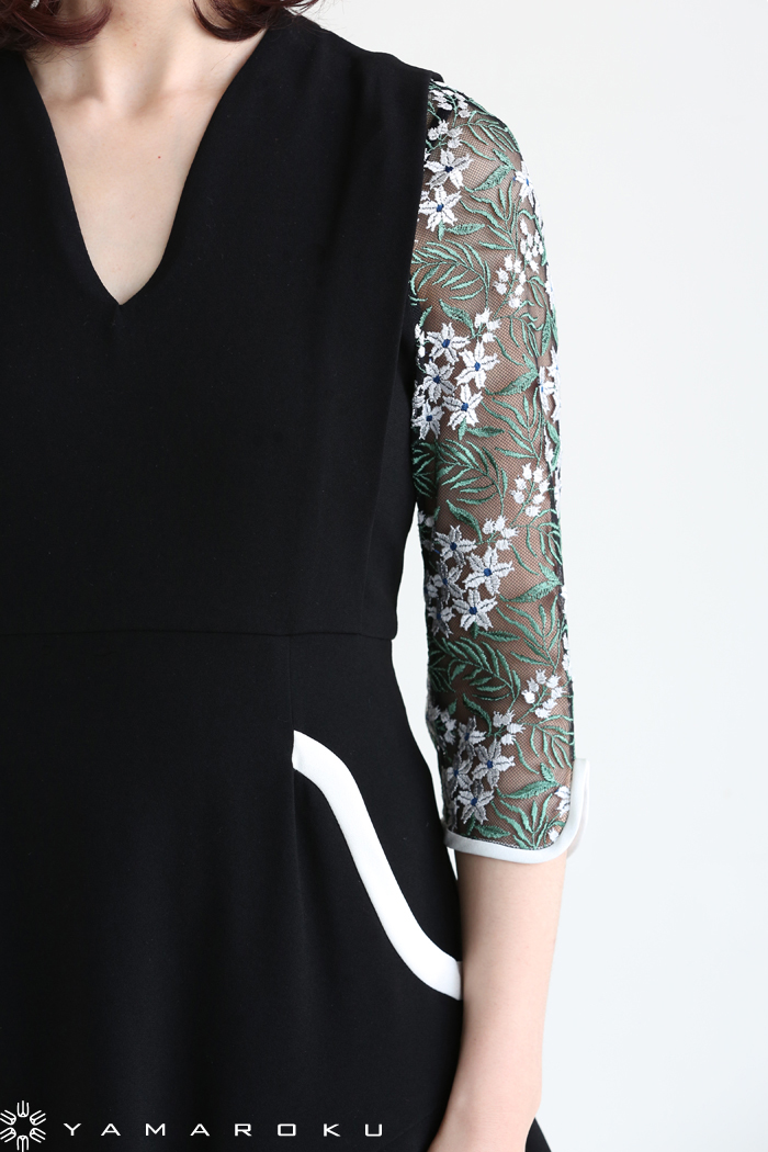 Mame Kurogouchi(マメ) Tulle Embroidered Sleeve Dress Mame Kurogouchi(マメ) Tulle Embroidered Sleeve Dress