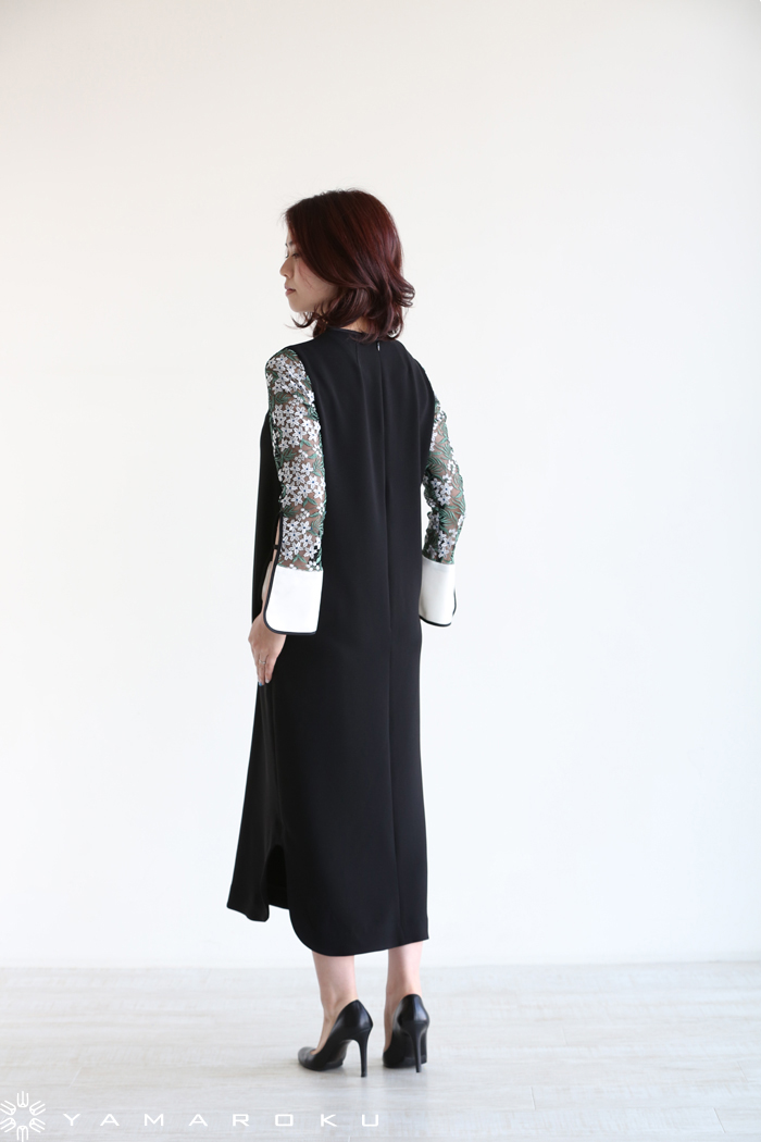 Mame Kurogouchi(マメ) Tulle Embroidered Sleeve I-Line Dress Mame Kurogouchi(マメ) Tulle Embroidered Sleeve I-Line Dress