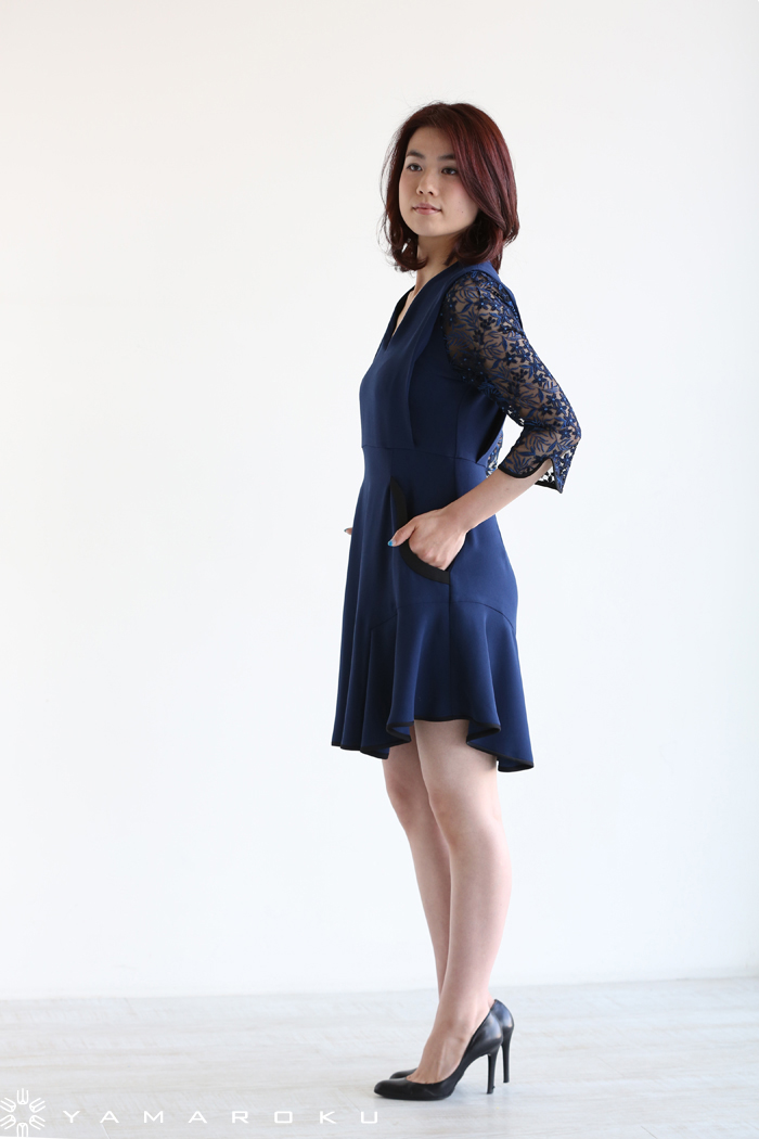 Mame Kurogouchi(マメ) Tulle Embroidered Sleeve Dress