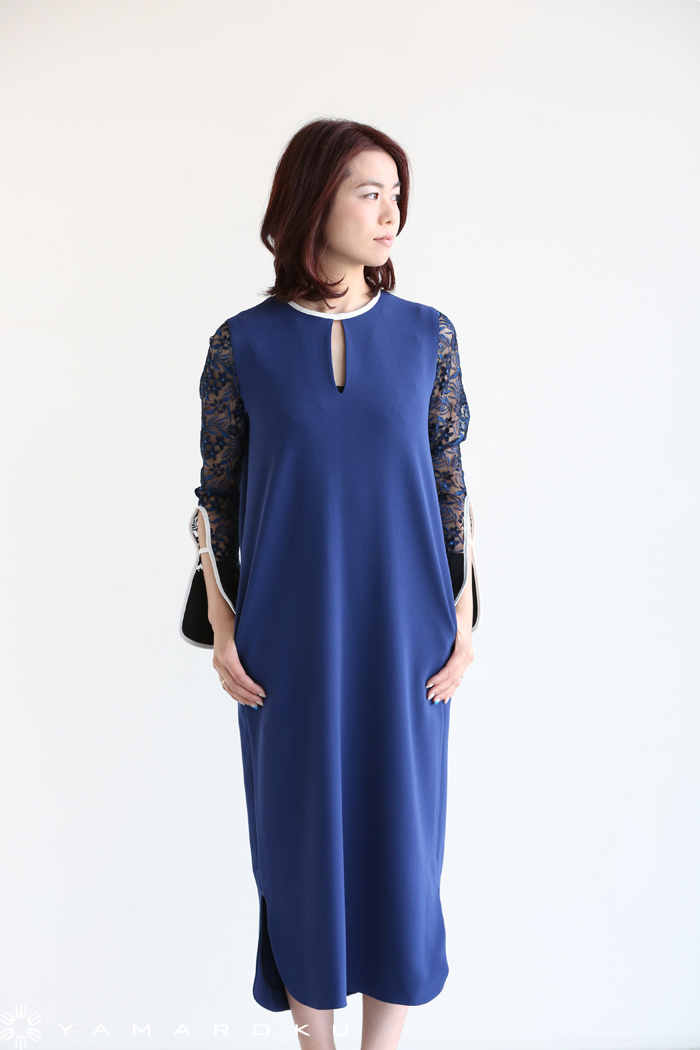 Mame Kurogouchi(マメ) Tulle Embroidered Sleeve I-Line Dress Mame Kurogouchi(マメ) Tulle Embroidered Sleeve I-Line Dress