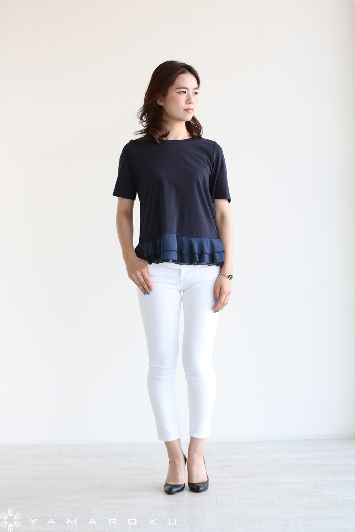 MUVEIL(ミュベール) エステルローンドッキングTシャツ！！ | YAMAROKU