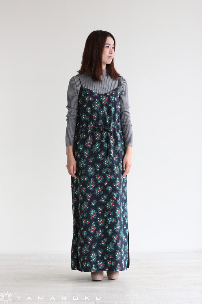 Tomorrowland Macphee マカフィ Flowers 花柄キャミワンピース プリーツスカート Yamaroku New Arrival