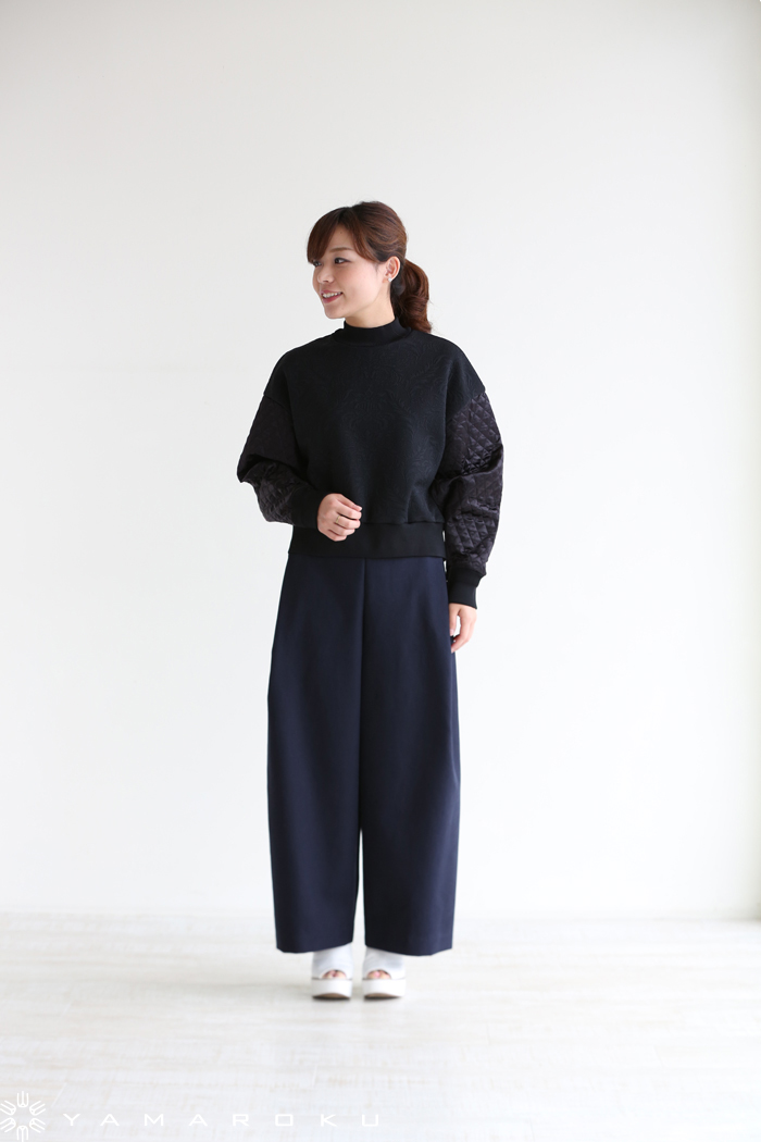 Mame Kurogouchi(マメ) Victorian Pattern Quilting Sweatshirt 切替 ...